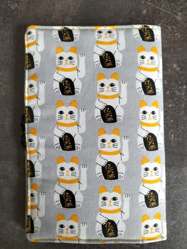Protège carnet de santé chat/chien maneki neko jaune – Image 3