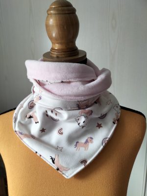 Foulard poneys et arc en ciel