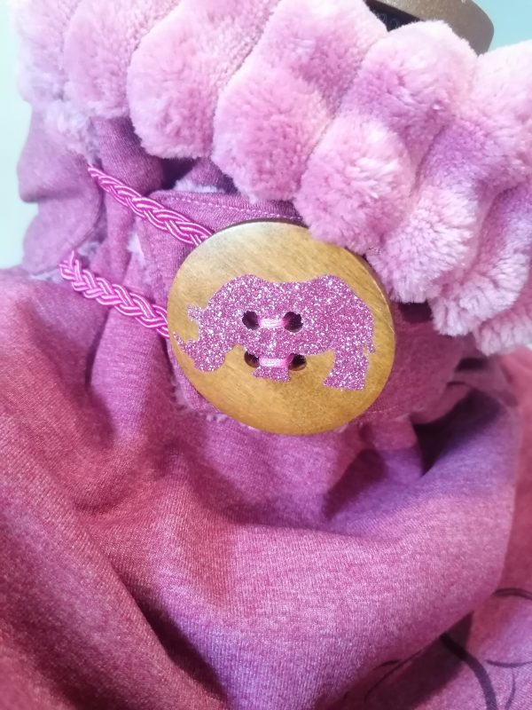Foulard rhinocéros rose – Image 3
